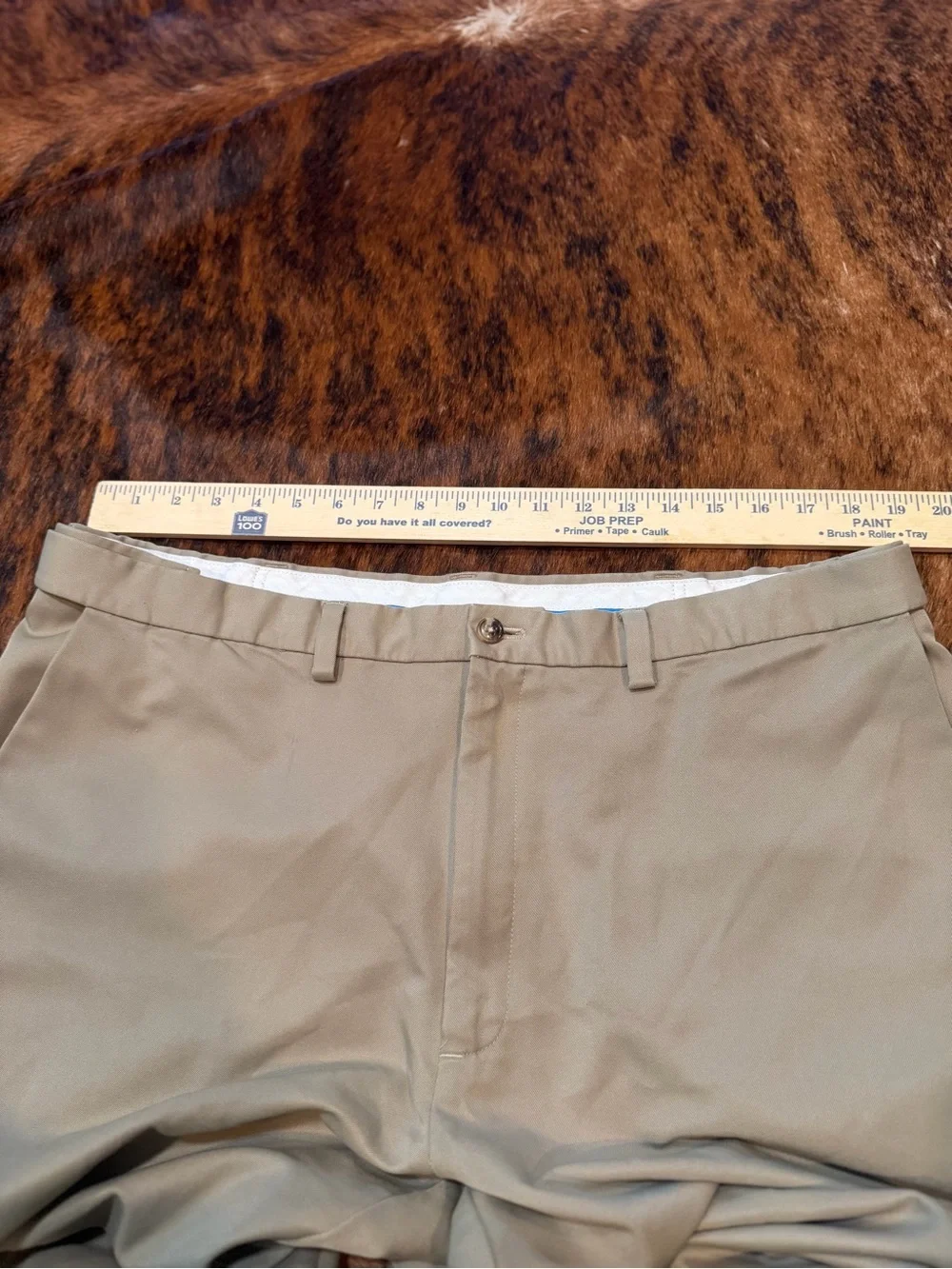 Men’s Haggar Classic Fit Original Khaki Flat Front Dress Pants 38x34